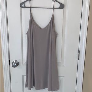 H&M Spaghetti Strapped Basic Dress in Grey/Mauve